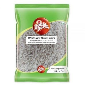 DOUBLE HORSE WHITE RICE FLAKES THICK 400GM
