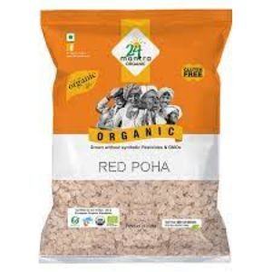 24 mantra organic red poha (flattened rice) 500 gms
