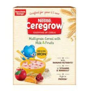 Nestle ceregrow cereal wt milk&fruit 2-5yrs 300gm