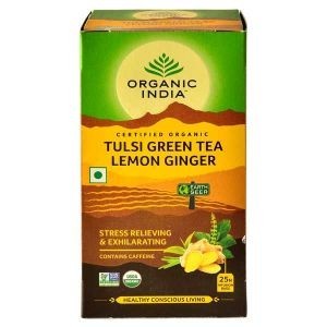 Organic india tulsi green tea lemon ginger 18b