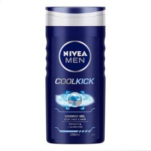 NIVEA MEN COOLKICK SHOWER GEL ( body,face&hair)250 ML