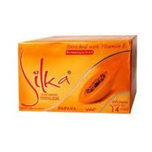 Silka papaya whitening herbal soap 135gm imp