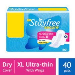 STAYFREE SECURE XL ULTRA THIN DRY COVER WITH WINGS 40PADS