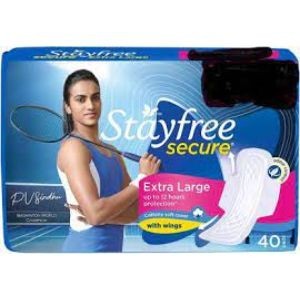 Stayfree secure extra large cottony soft with wings 40pads