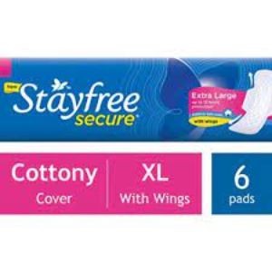 Stayfree secure cott sft xl wing  6p
