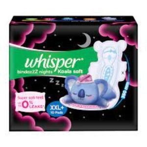 Whisper Bindazz Nights  Koala Soft Xxl+ 10 Pads