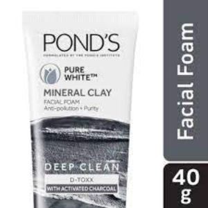 Ponds pure white mineral clay facial foam deep cln d-toxx 40g