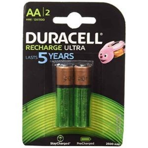 Duracell rechargable batteries aa2500 2bl