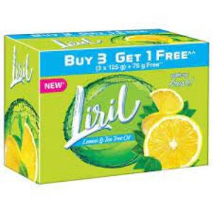 Liril lime & tea tree oil 3x125g get 1x125g free box