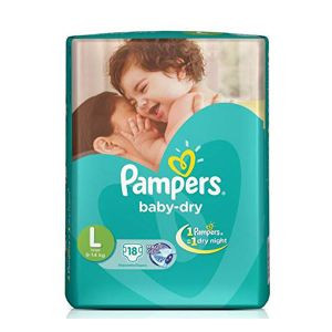 Pampers baby dry l 18nos diaper
