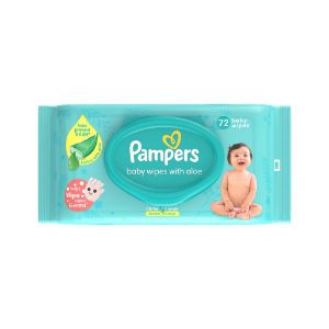 Pampers baby wipes with aloe 72n