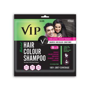 Vip natural blk hair colour shampoo satche 40ml