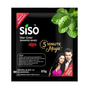 Siso hair color shampoo 20g nat blk(premium quality)