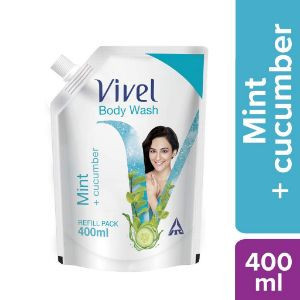 Vivel body wash mint+cucumber refill pack 400ml