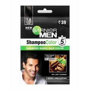 Garnier men shampoo color natural black 1.0 natural black 10ml+10ml