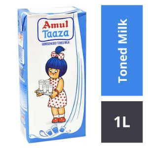 Amul taza milk 1 ltr tetra pack