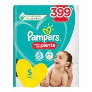 PAMPERS BABY DRY PANTS S 4-8kg WITH ALOEVERA 32 PANTS