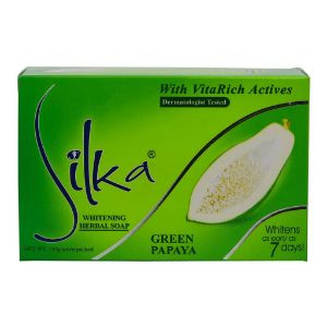 Silka whitening herbal soap green papaya 135g imp