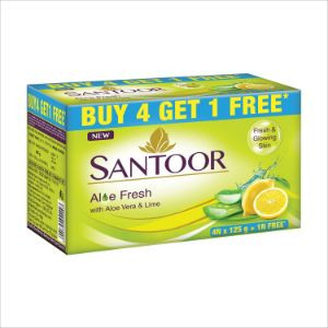 Santoor Fresh Skin Aloe Vera & Lime 4*100Gm