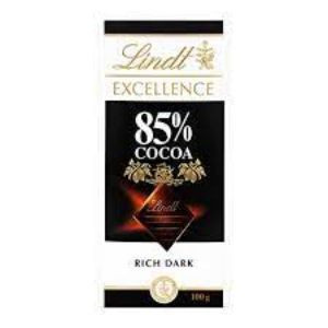 Lindt excellence 85% cocoa rich dark chocolate 100g