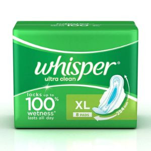 Whisper ultra clean 8 pads xl+
