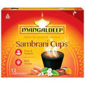 Mangaldeep Sambrani Cups 12 Psc Set