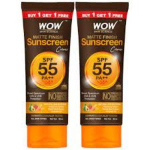 Wow Matte Finish Sunscreen Spf 55Pa++ 80Ml   Buy1 Get1