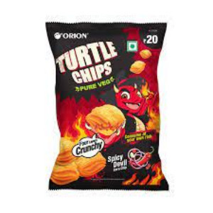 Orion Turtle Chips Spicy Devil Corn Chip 28Gm