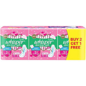 Whisper Ultra Skin Love Soft Xl+ 15 Pads B 2 G 1