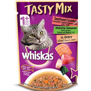 Whiskas Tasty Mix With Seafood Cocktail In Gravy 70 G