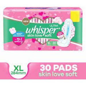 Whisper Ultra Skin Love Soft Xl 284Mm  30Pads