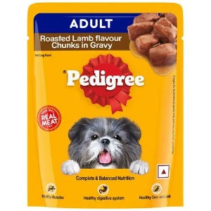 Pedigree Adult Roasted Lamb Flavour Chunks In Gravy 70G