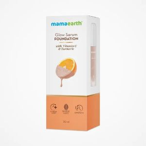 Mamaearth Glow Serum Foundation Vitamin C 02 Cream Glow 18Ml