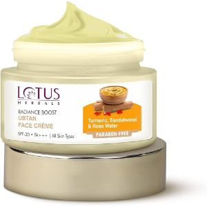 Lotus Ubtan Face Cream Turmeric Sandalwood & Rose Water  50G