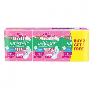 Whisper Ultra Skin Love Soft Xl 15 Pads B 2 G 1