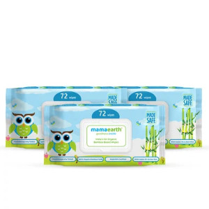 Mamaearth Bamboo Based Wipes 3X72 Wipes Buy2 Get 1 Free