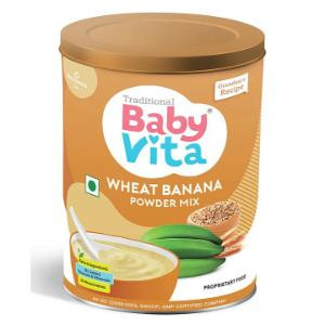 Baby Vita Wheat Banana Powder Mix Husk Removed 300Gm
