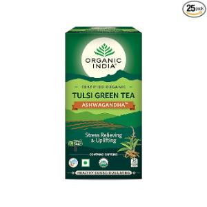 Organic India Tulsi Green Tea Ashwagandha 25Bags