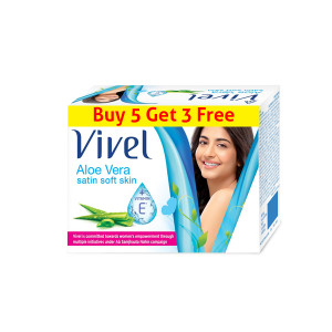 Vivel Aloe Vera Satin Soft Skin 150Gmx5+3