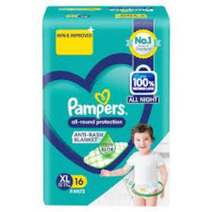 Pampers all round protection xl 12-17kg with aloevera 16 pants