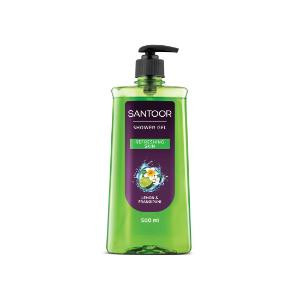 Santoor Shower Gel Refreshing Skin Lemon And Frangipani 500Ml