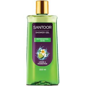 Santoor Shower Gel Refreshing Skin Lemon & Fragipani 250Ml