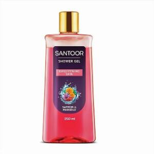 Santoor Shower Gel Brightening Skin Saffron And Marie Gold 250 Ml