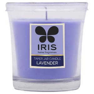 Iris Lavender Taper Jar Candle 110 Gm
