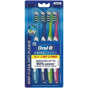 ORAL B CRISSCROSS ANTI-PLAQUE MEDIUM BUY 2 GET 2