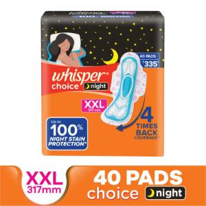 Whisper Choice Night Xxl 40 Pads