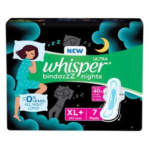 Whisper Ultra Bindazz Nights Xl+ 7 Pads