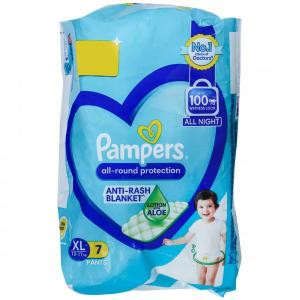 Pampers All-Round Protection Lotion With Aloe Xl7 Pants 12-17Kg