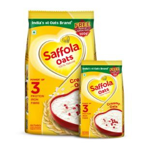 Saffola Oats 1 Kg Pouch +300Gm Free