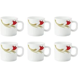 Larah Borosil 18 Cl Mug Set Deco 6 Pc